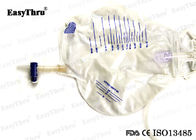 Saco de urina descartável para drenagem médica PVC 2000 ml com válvula anti refluxo
