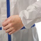 Vestido de isolamento de proteção da UTI do hospital Vestido não tóxico Branco descartável