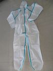 Vestido de isolamento de proteção da UTI do hospital Vestido não tóxico Branco descartável