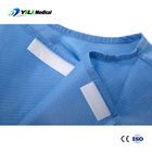 Vestido de isolamento cirúrgico azul, SMS PP PE Disposable Hazmat Suit.